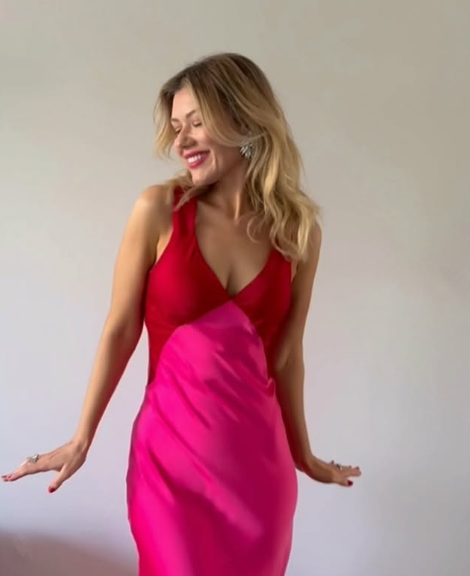 Chic Splicing V Neck Sheath Long Prom Evening Dress cc2214