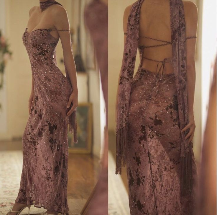 Vintage Spaghetti Straps Long Prom Dress Sexy Backless Party Evening Dress cc1588