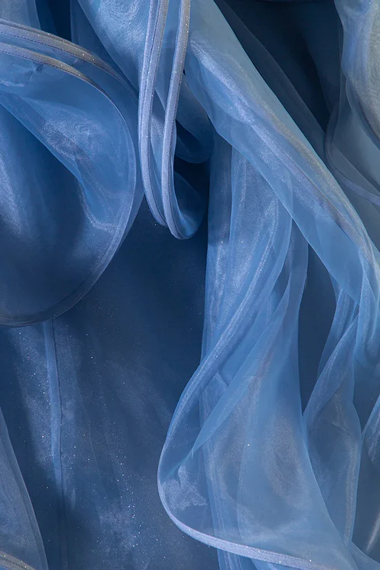 Gorgeous Sky Blue Ruffle Prom Dress Ball Gown Princess Sweet 16 Dress cc1766