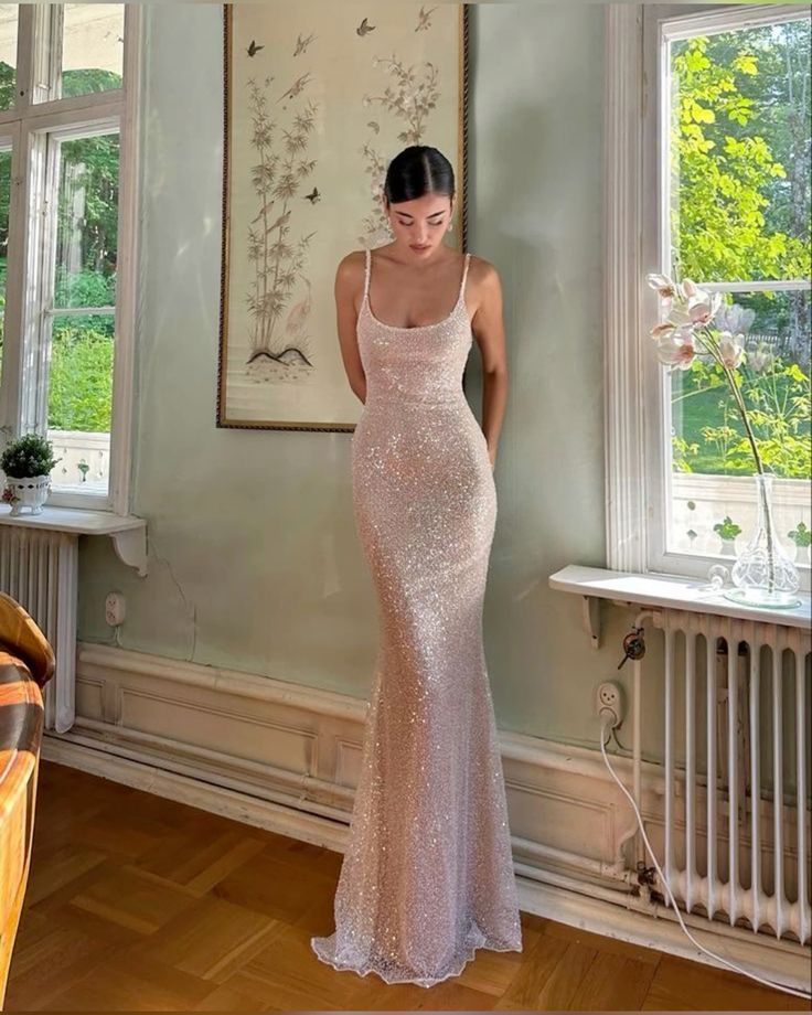 Shiny Mermaid Sequin Prom Dress Long Birthday party Evening Gown cc1625