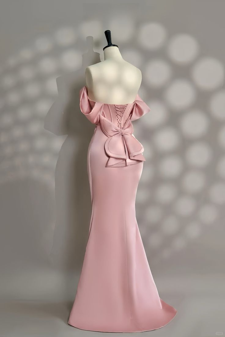 Elegant Pink Off The Shoulder Pearls Beading Party Evening Gown Mermaid Prom Dress cc1580