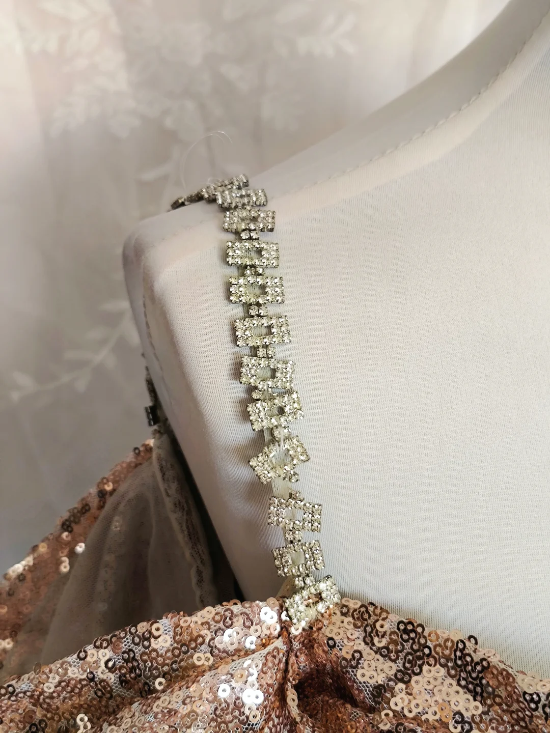 Vintage Champagne Ombre Sequin Cocktail Dress Off The Shoulder 6th Grade Homecoming Dresscc cc3309