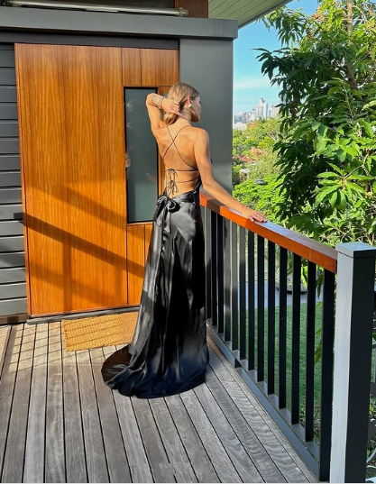 Simple Spaghetti Straps Long Mermaid Evening Dress,Black Backless Prom Party Dress cc2721