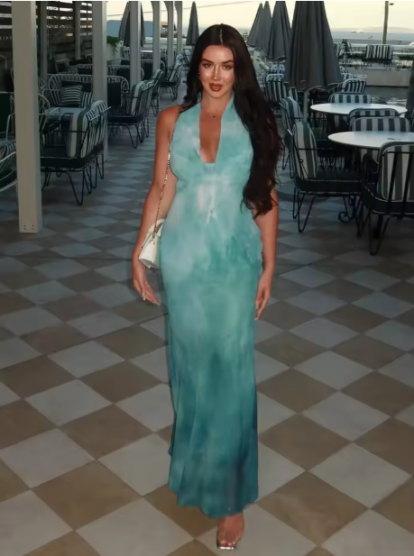 Classy Halter Chiffon Long Party Dress,Blue Prom Evening Dress cc2923