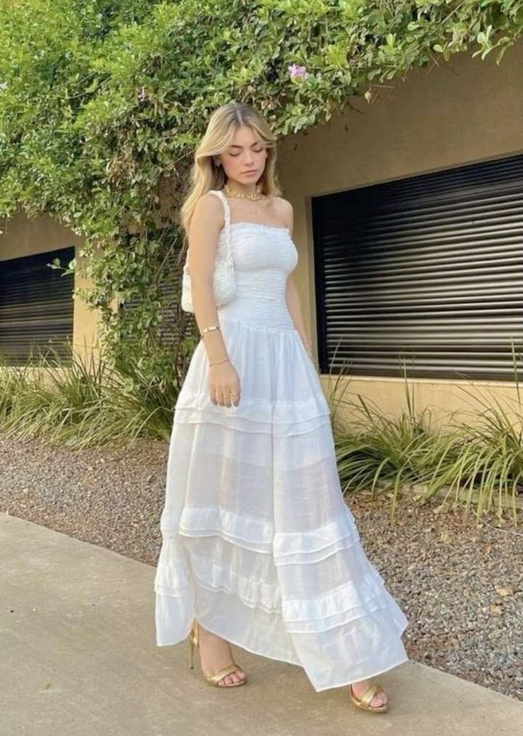 Elegant White Strapless Long A Line Prom Dress Layered Evening Party Dress cc1474