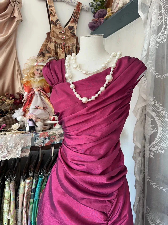 Classy Satin Mermaid Prom Evening Dress,Long Party Gown cc2603