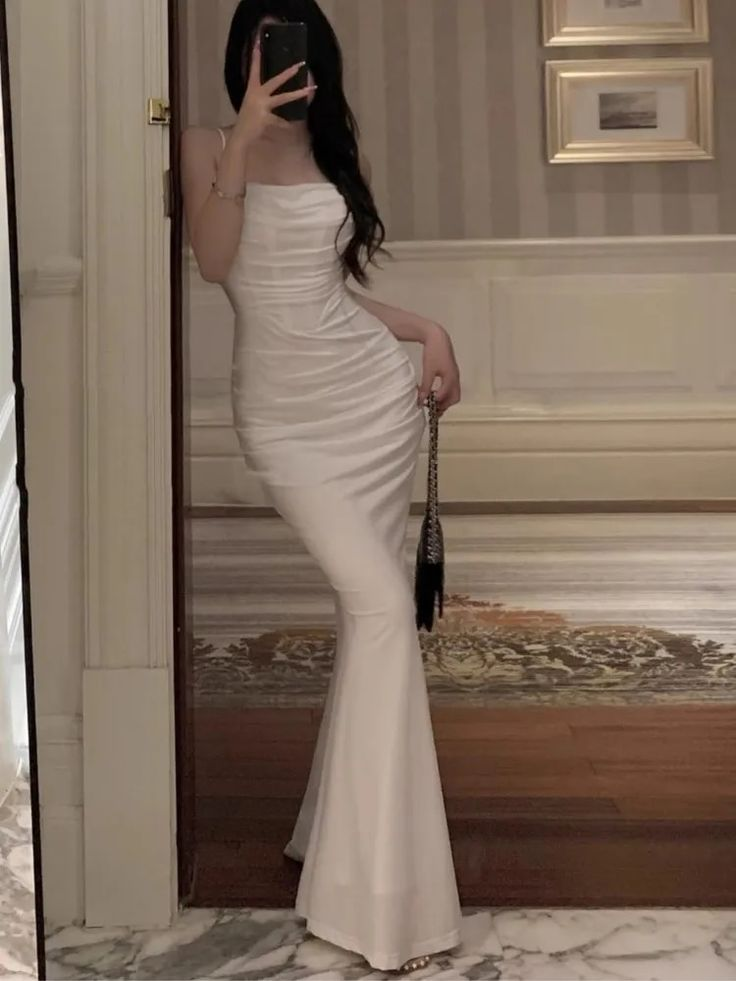 Elegant Sexy Bodycon Mermaid Dress Fashion Straps Evening Party Dress cc1608