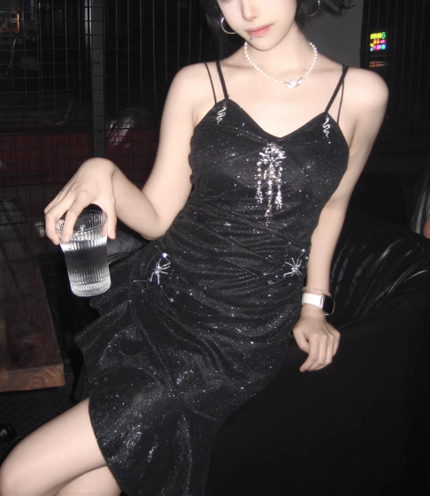 Sexy Black Short Ruffle Cocktail Dress Graduation Homecoming Dress cc3215