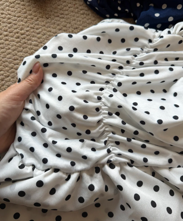 Chic Homecoming Dress A Line Halter Polka Dots Birthday Party Dress Cocktail Dress cc5751