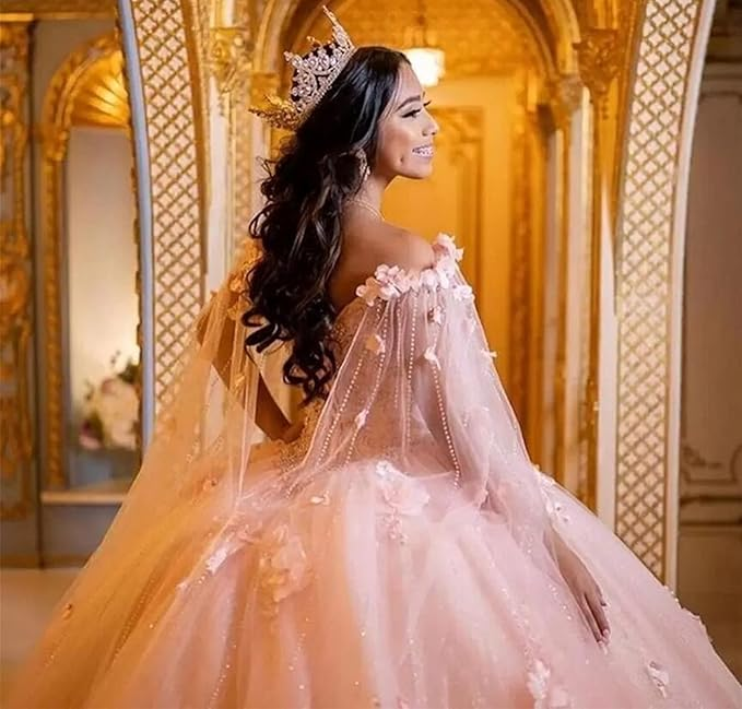 Elegant Pink Wedding dress Evening Dress, Pink Ball Gown C1851