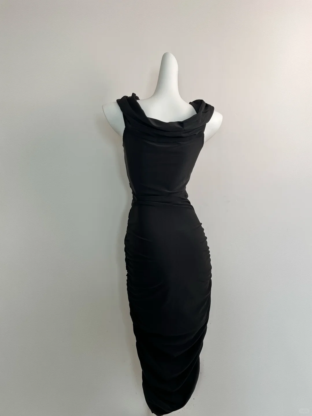 Sexy Black Sheath Pleated Party Dress Cocktail Dress cc3077