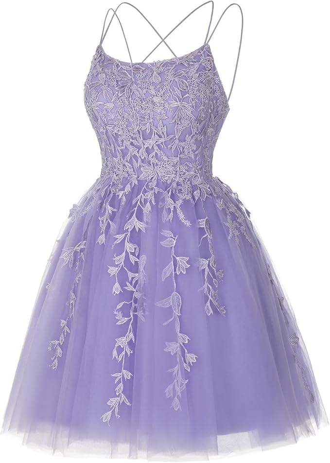 Pretty short A-line yellow homecoming dress with spaghetti straps c2658