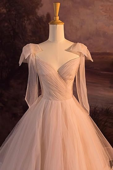 Shiny Light Pink Tulle Sequins Layered Evening Dress ,Formal Prom Party Dress cc2839