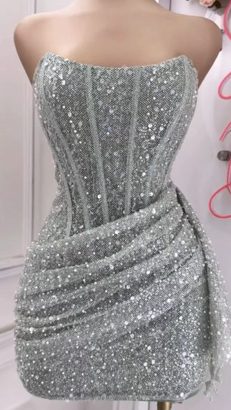 Bling Pink Sequins Homecoming Dress Cocktail Dress cc2123