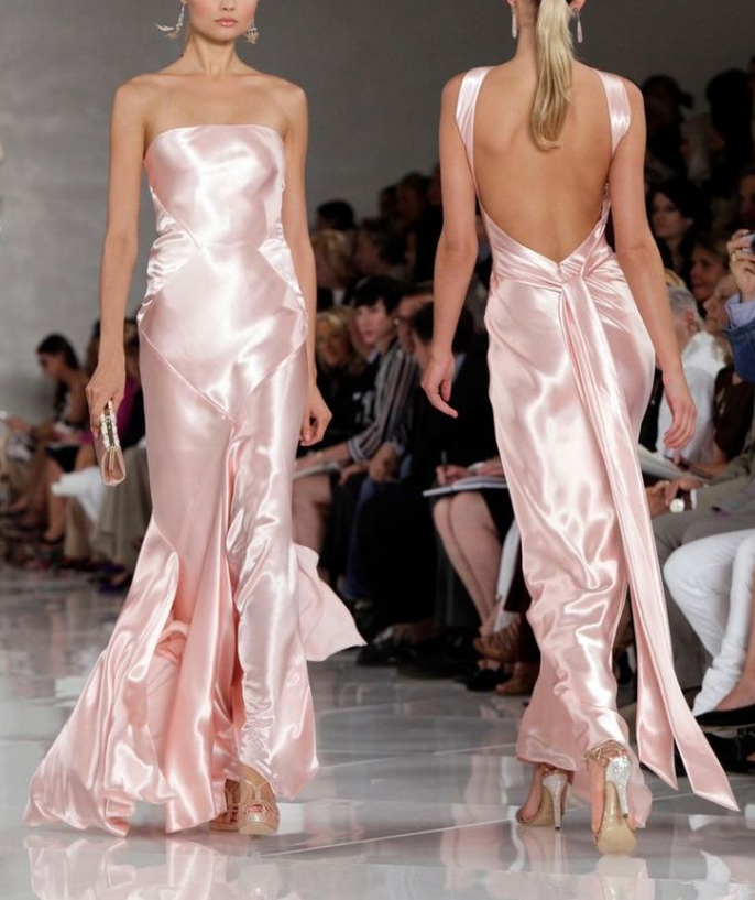 Elegant Pink Satin Long Party Evening Dress,Formal Prom Dress cc2575