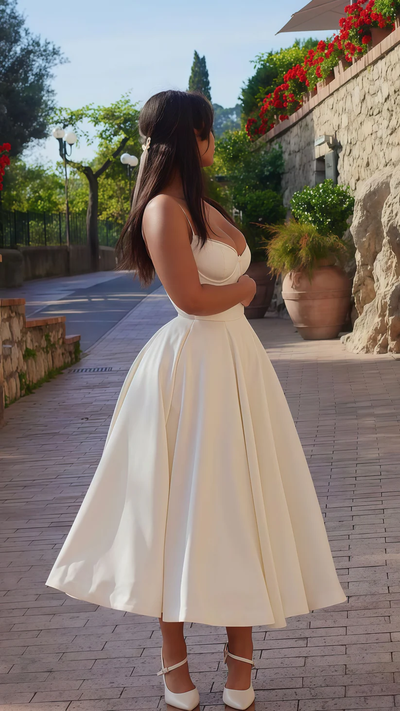 Elegant White Sweetheart A Line Party Prom Dress Spaghetti Straps Evening Gown cc2467