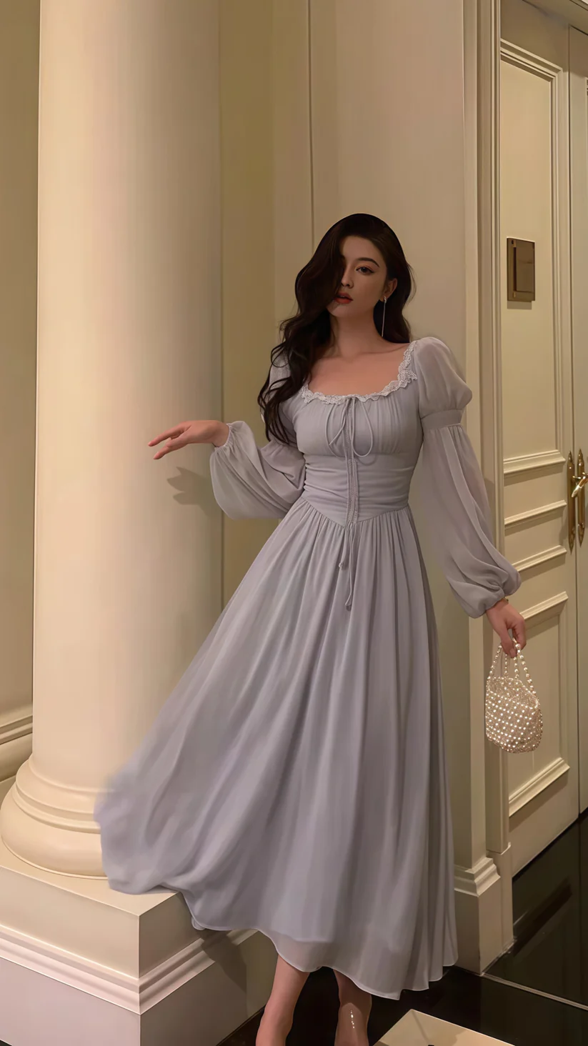 Elegant Chiffon A Line Evening Dress,Long Party Prom Dress cc2461