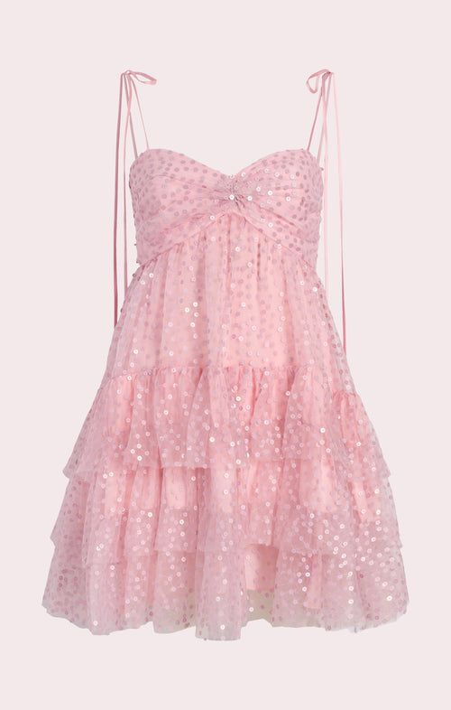 Sweet Pink Spaghetti Straps A Line Layered Short Homecoming Dress Birthday Party Dress cc3250