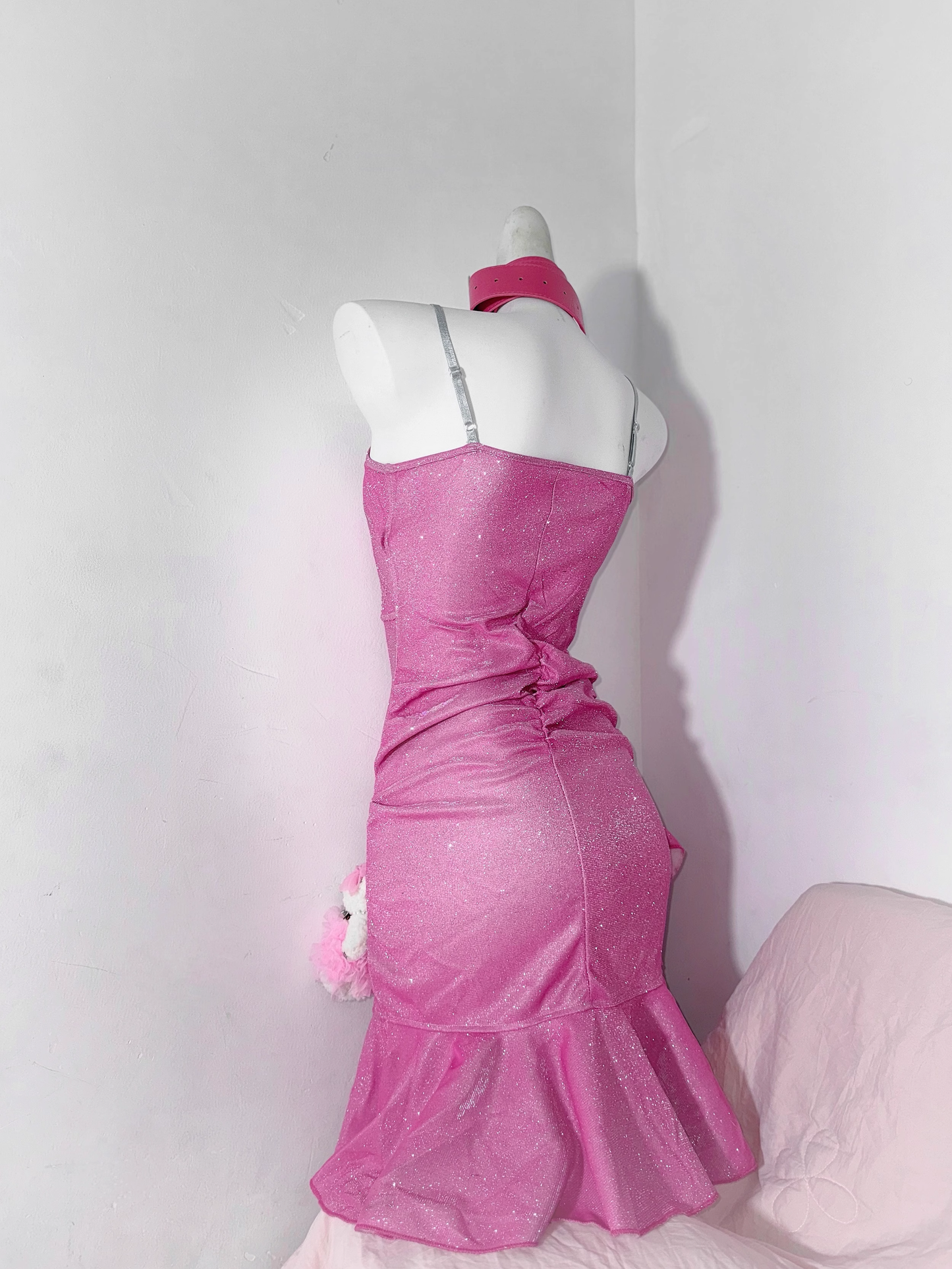 Elegant Spaghetti Straps Hot Pink Ruffles Short Party Dress Homecoming Dress cc3214