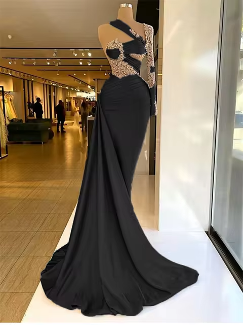 Lace prom dresses, evening dresses, custom make prom dress, arabic prom dress, new arrival evening dresses, fashion evening gowns, elegant prom dress C1897