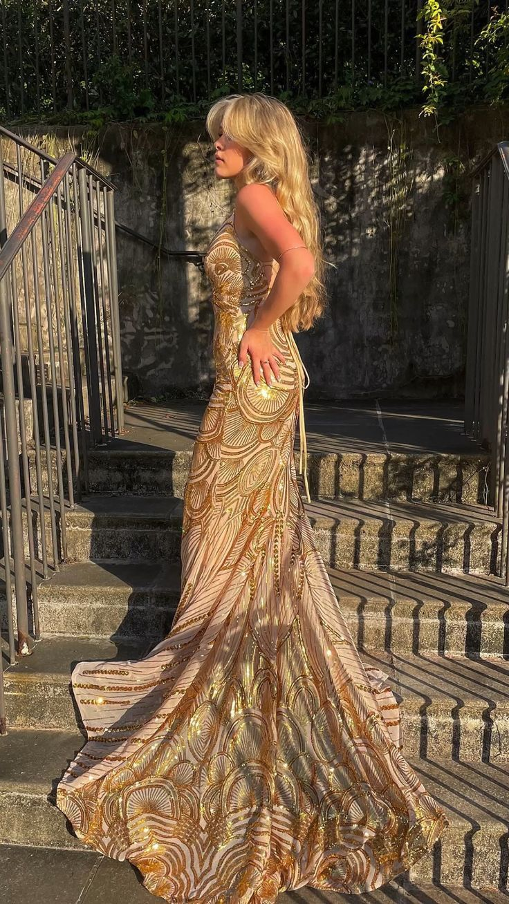Vintage Mermaid Long Prom Dress Party Evening Dress cc1966