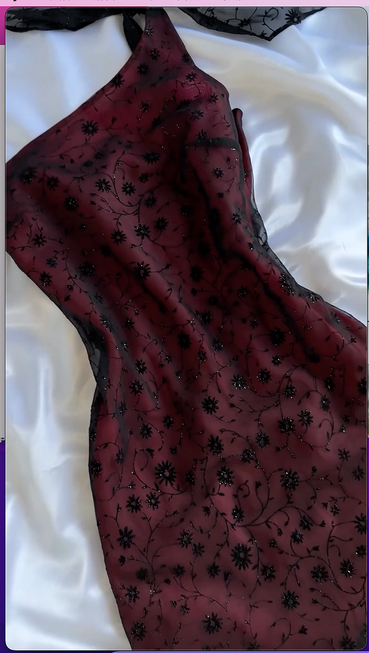 Pretty Burgundy One Shoulder Tulle Sequins Evening Dress,Long Mermaid Party Prom Gown cc2760