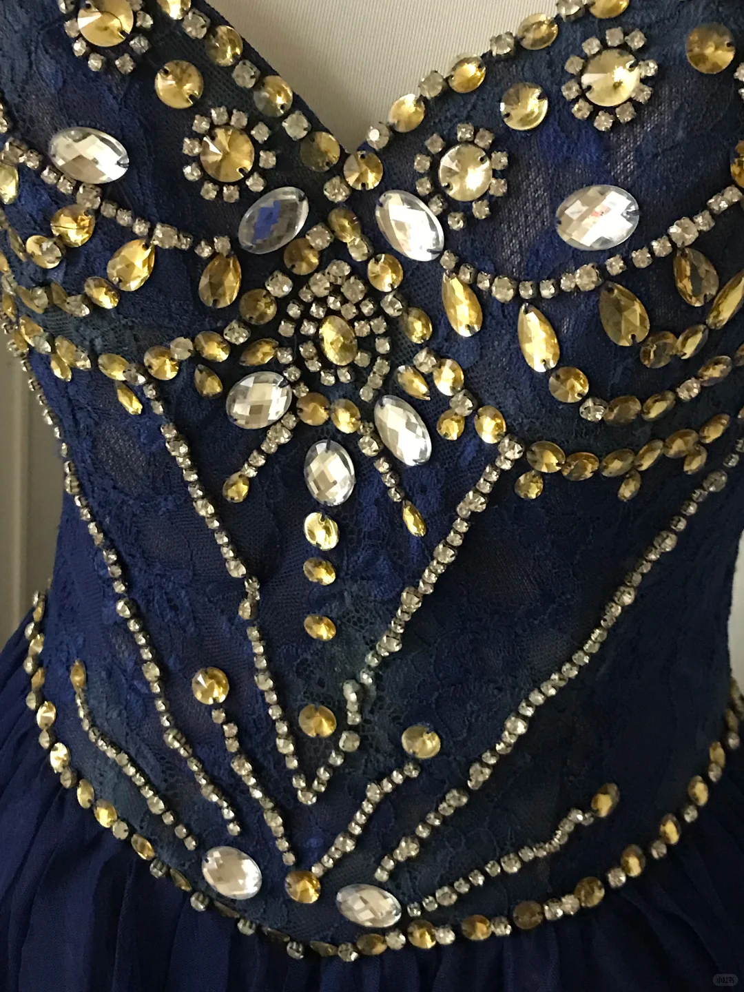 Vintage Navy Blue Lace Beaded A Line Homecoming Dress Short Party Dress cc3180