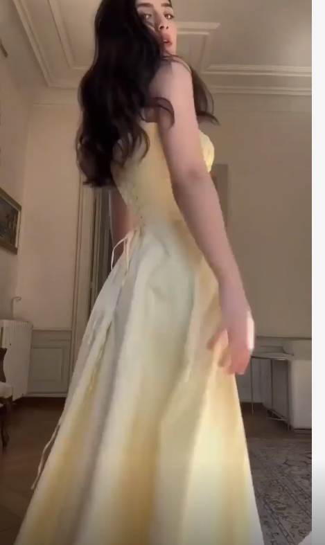 Cute A Line Satin Party Dress Navy Blue Slit Prom Evening Dress cc2202