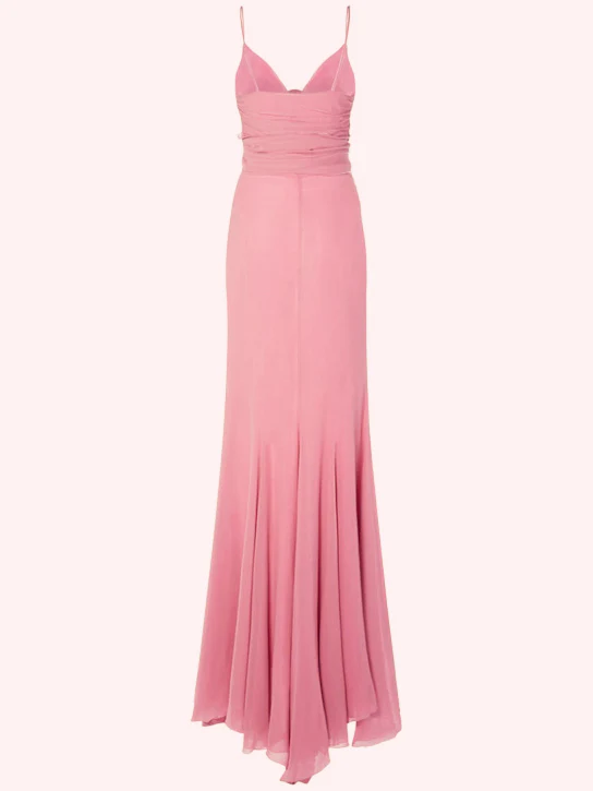 Sweet Pink Chiffon Mermaid Prom Dress,Long Party Evening Dress cc2949
