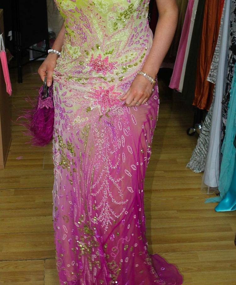 Gorgeous Chiffon Beaded Sequins Long Prom Dress,Formal Sheath Party Evening Gown cc2755