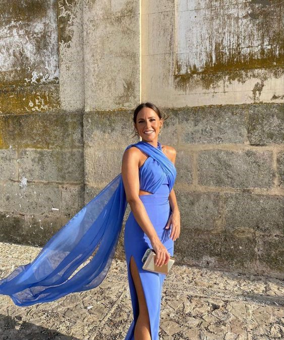 Blue prom dress Evening Gown Long Prom Dress cc650