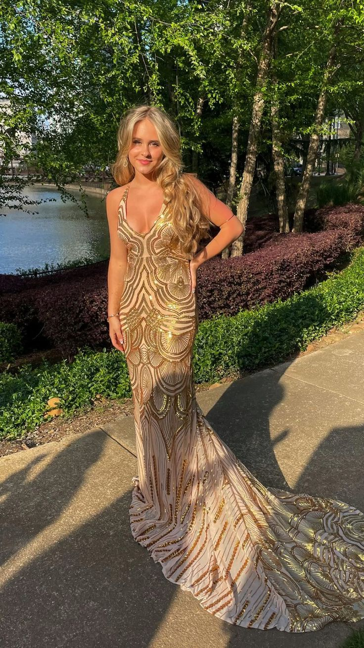 Vintage Mermaid Long Prom Dress Party Evening Dress cc1966