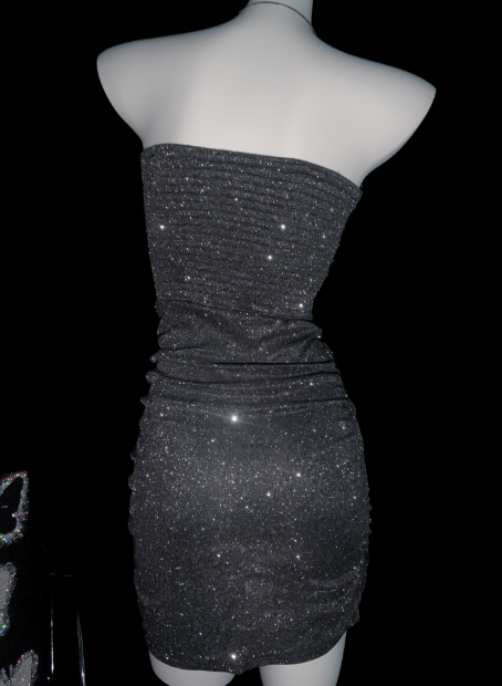 Simple Strapless Silver Sheath Short Homecoming Dress Cocktail Dress cc3279
