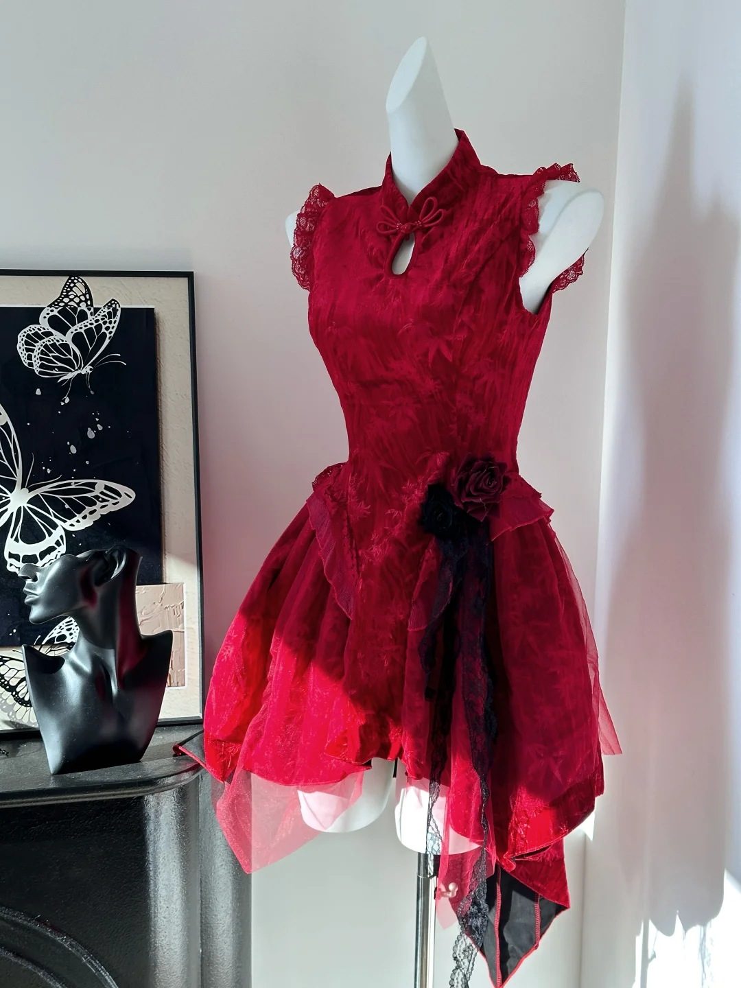 Beautiful Red Sleeveless Short A Line Birthday Party Dress Formal Homecoming Dress cc3223