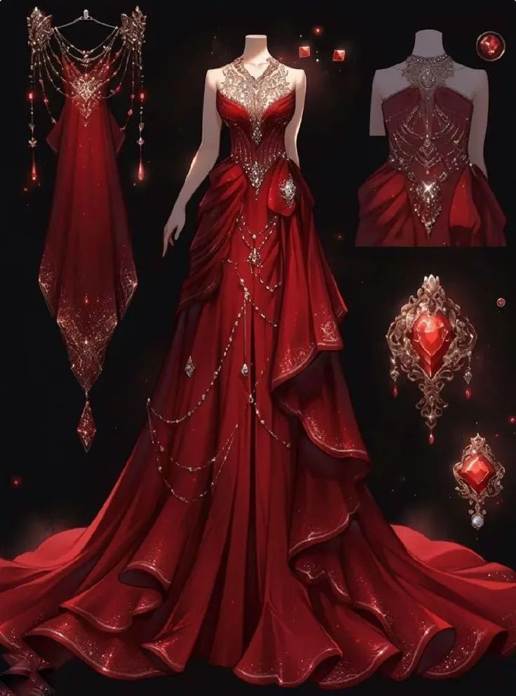 Elegant Red Satin Sequins Beaded Evening Dress,Long Prom Dress Party Gown cc2793