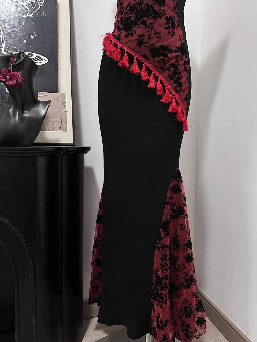 Vintage Spaghetti Straps Sheath Mermaid Evening Dress Birthday Party Dress cc3234