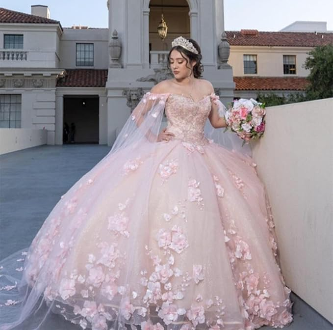 Elegant Pink Wedding dress Evening Dress, Pink Ball Gown C1851