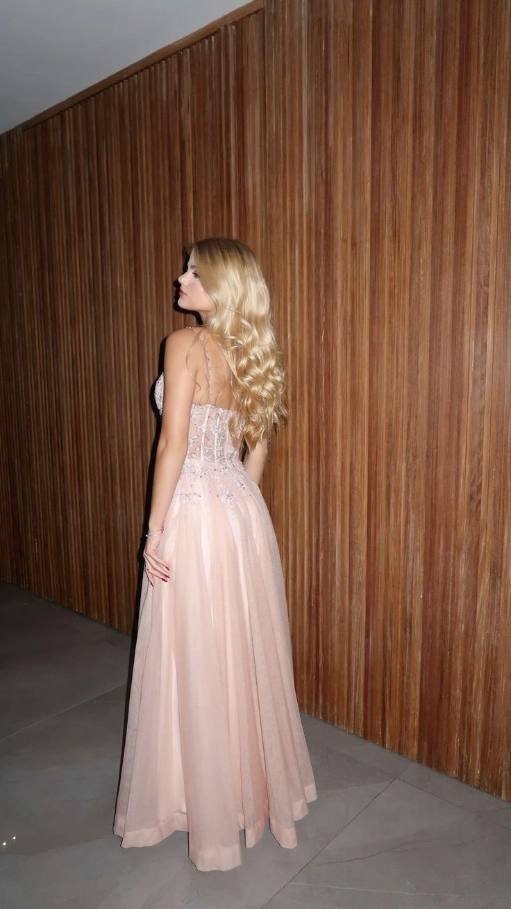 Elegant Pink A-line Suspenders Sweetheart Neckline Slit Tulle Long Prom Dress Evening Dress Bridesmaid Dress cc4809