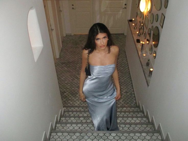 Elegant Gray Slim Strapless Satin Long Prom Dress Evening Dress cc4817