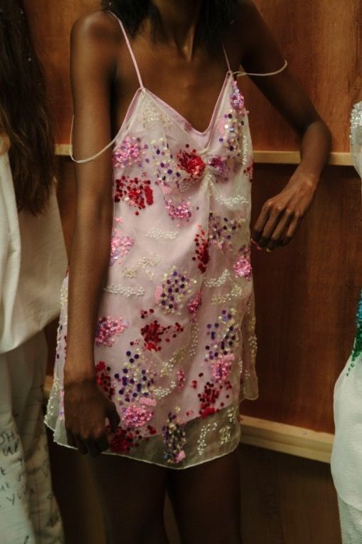 Gorgeous Light Pink Deep V Halter Sequined Flower Beaded Tulle Birthday Homecoming Dress cc4163