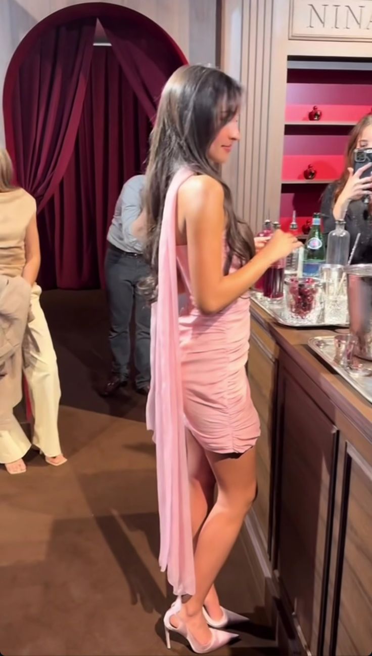 Elegant Light Pink Sleeveless Ruffled Chiffon Slim Fit 16th Birthday Homecoming Dress cc4189