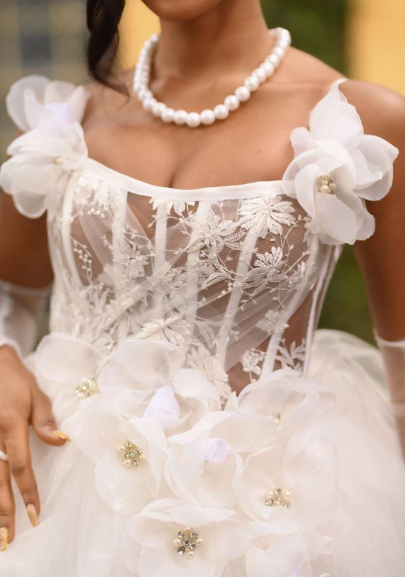 Cute White 3D Flower Tulle A-line 16th Birthday Homecoming Dress cc4220