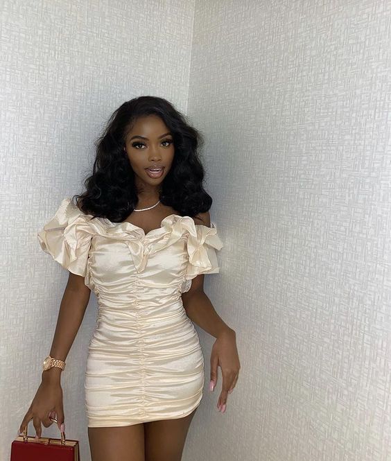 Elegant One Shoulder Satin Pleated Tight Hip 17th Birthday Homecoming Dress cc3528