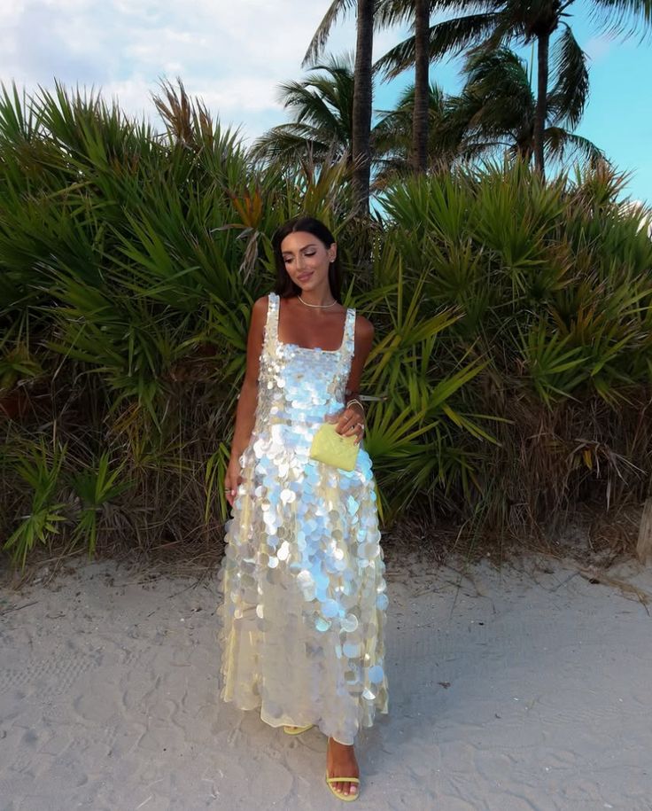 Glamorous A-line Strap Square Neck Sequined Long Prom Dress Evening Dress cc5100