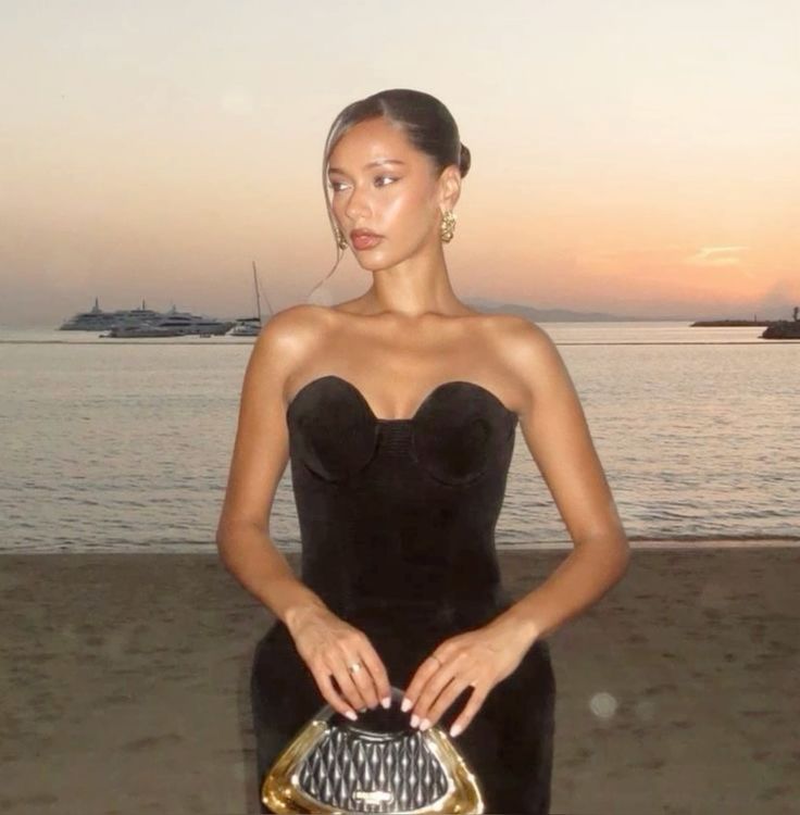 Elegant Velvet Black Tube Top Waist Birthday Dress Homecoming Dress cc3925