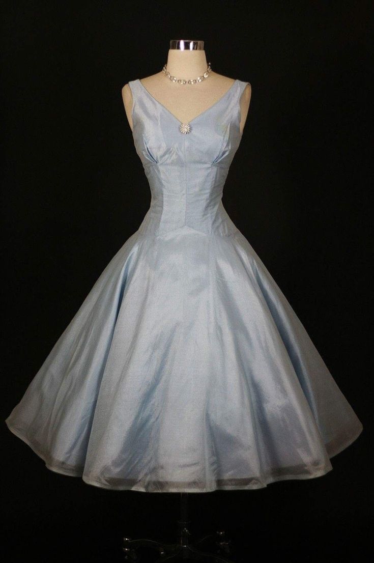 Elegant Blue V-neck Strap Waist A-line Birthday Dress Homecoming Dress cc3942