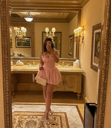 17-year-old Princess Pink Suspender Low-cut Puffy Birthday Dress Homecoming Dress cc3977