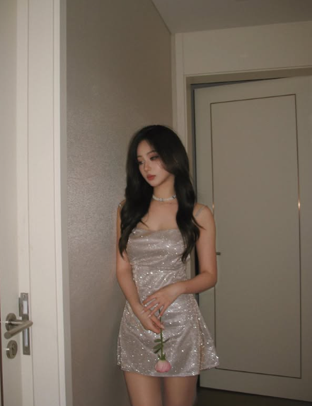 Galaxy Glitter Silver Strap Backless Birthday Dress Homecoming Dress cc3982