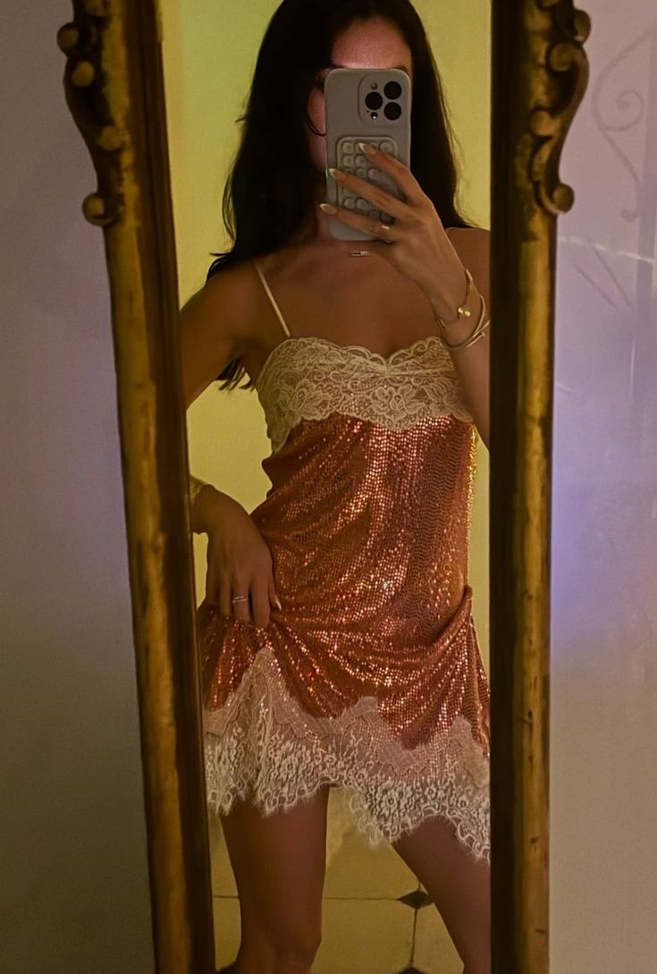 Sweet Pink Spaghetti Strap Sequined Lace Irregular Birthday Party Homecoming Dress cc4431