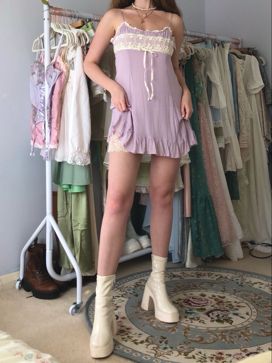 Sweet Lavender Suspender Lace Pattern 16th Birthday Homecoming Dress cc4434